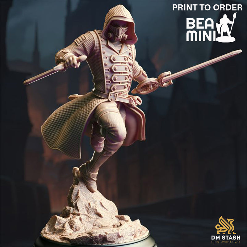 Brutus Valentius - Human Rogue | BeaMini Print to Order Miniatures