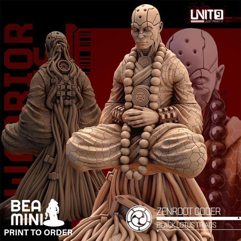 ZenRoot coder - Black Lotus Triad Warrior Monks | BeaMini Print to Order Miniatures