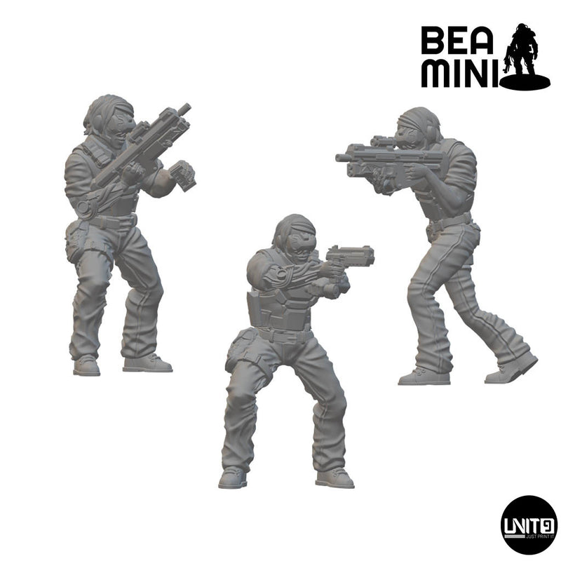 Black Site Agents | BeaMini Print to Order Miniatures