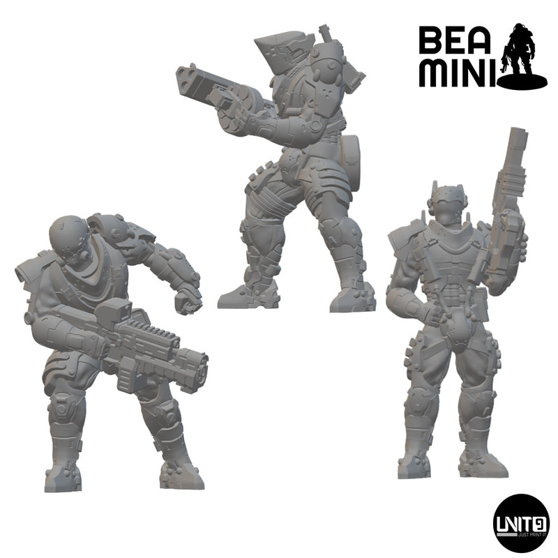 Ground Assault Team | BeaMini Print to Order Miniatures