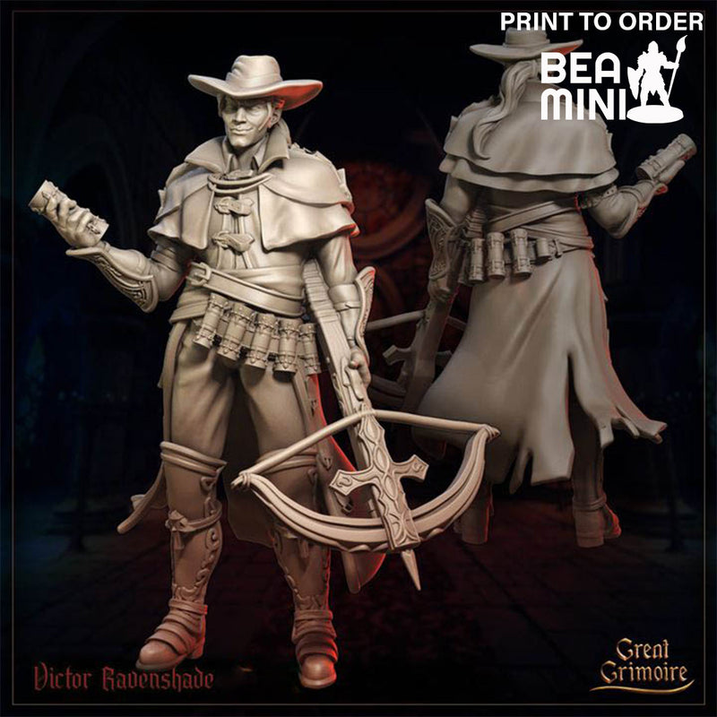 Victor Ravenshade - Human Ranger | BeaMini Print to Order Miniatures