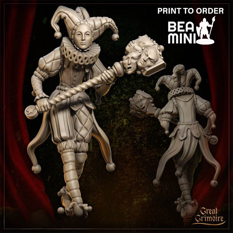 Cortane, the Jester | BeaMini Print to Order Miniatures