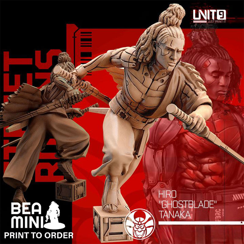 Hiro "Ghostblade" Tanaka | BeaMini Print to Order Miniatures