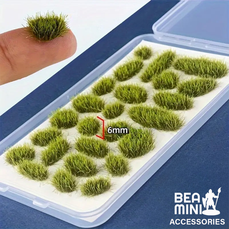 Bea Mini Basing Tufts - Light Green Irregular Shaped Grass 24 Tuft Pack