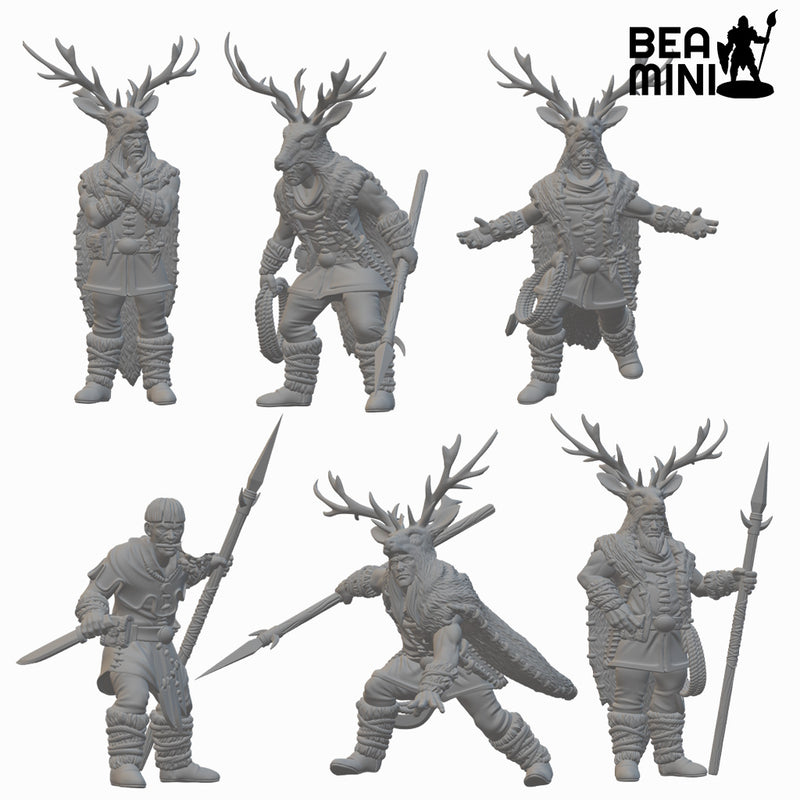 Hunters | BeaMini Unpainted RPG Miniatures