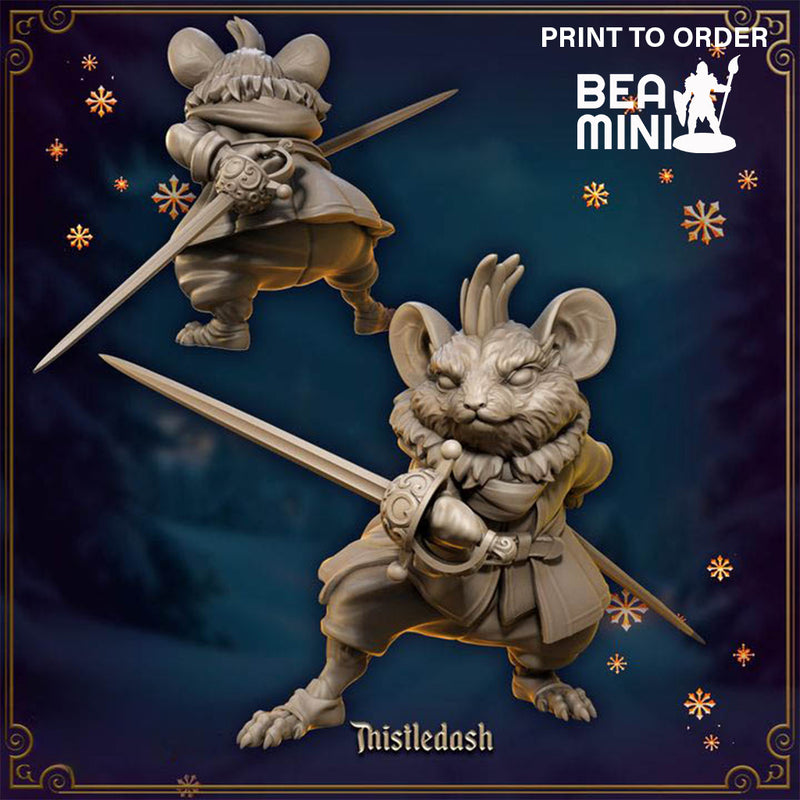 Thistledash the Swashbuckler | BeaMini Print to Order Miniatures