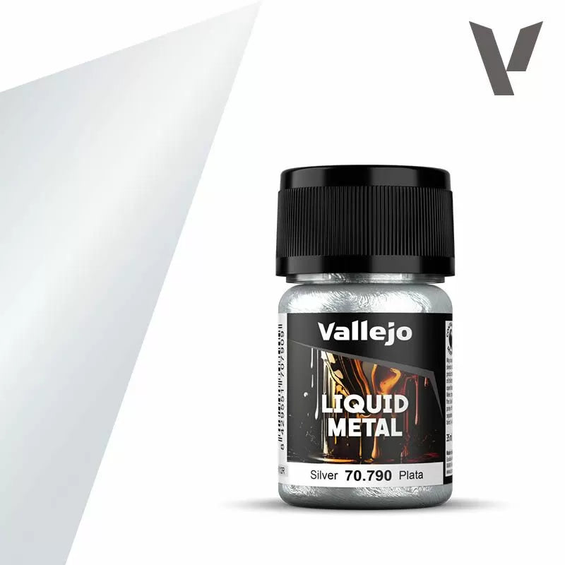 Vallejo Model Colour Liquid Metal - Silver (Single Bottle 35ml)