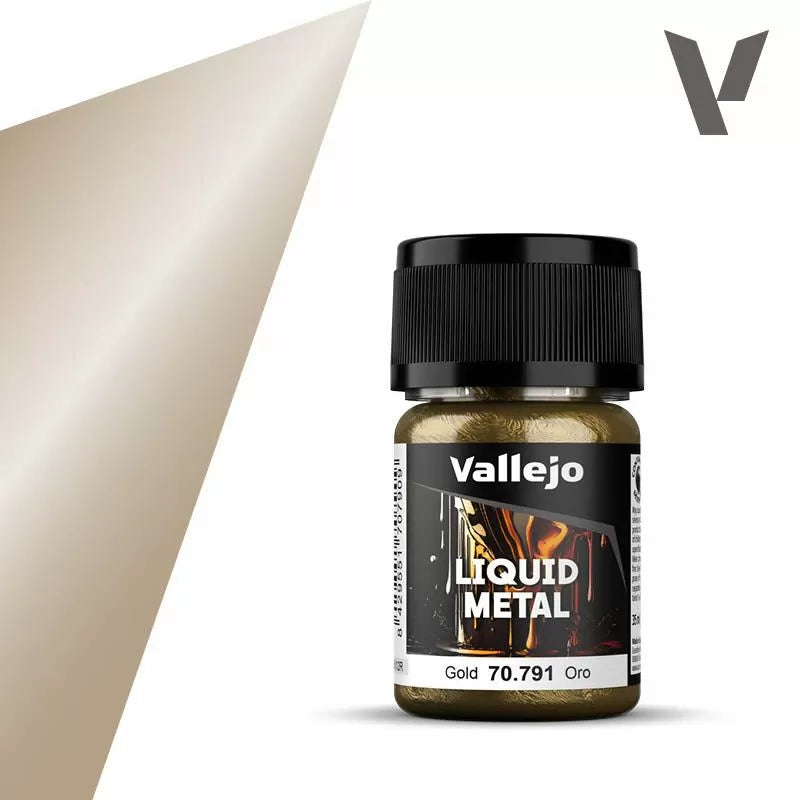 Vallejo Model Colour Liquid Metal - Gold (Single Bottle 35ml)