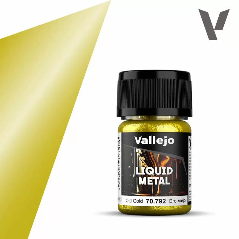 Vallejo Model Colour Liquid Metal - Old Gold (Single Bottle 35ml)