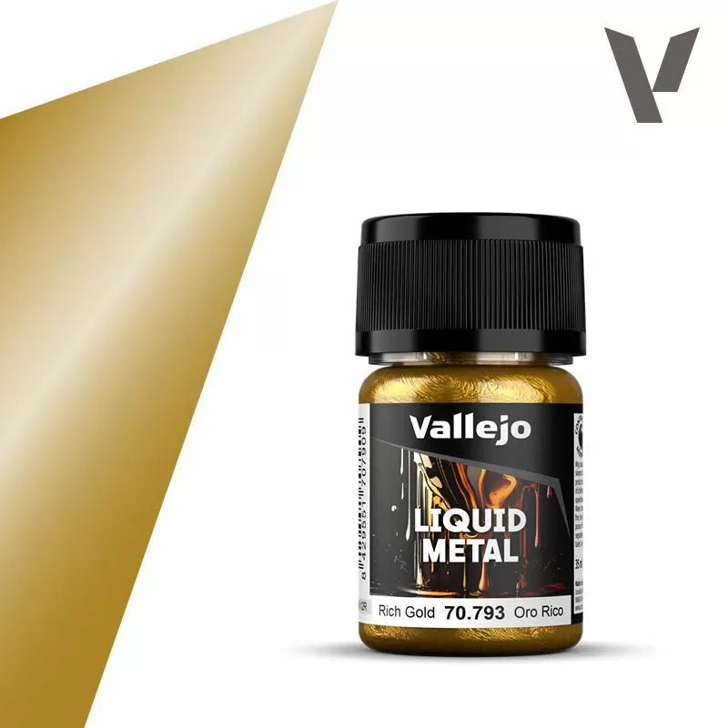 Vallejo Model Colour Liquid Metal - Rich Gold (Single Bottle 35ml)