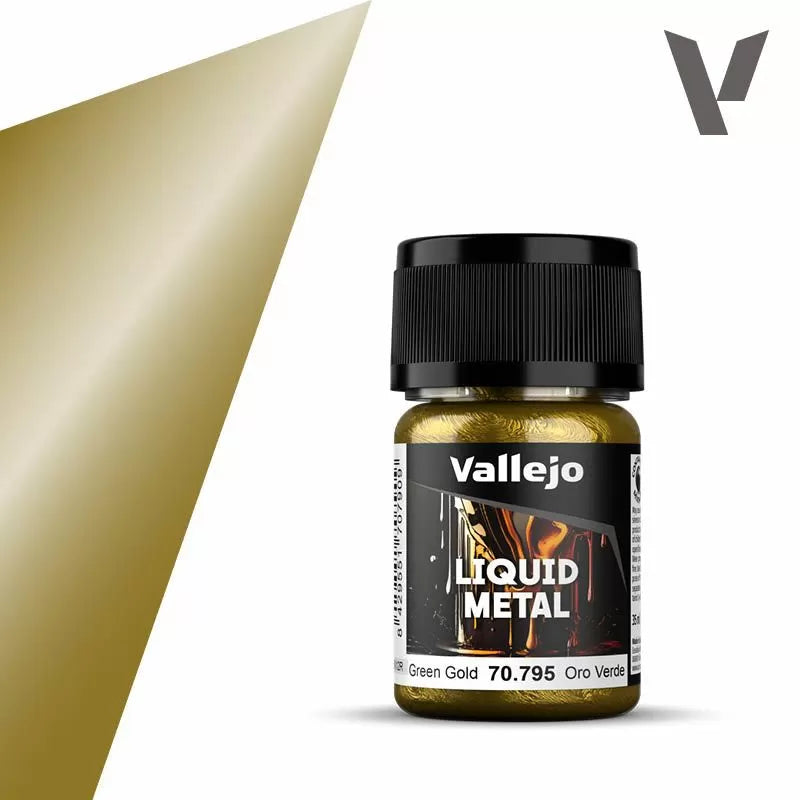 Vallejo Model Colour Liquid Metal - Green Gold (Single Bottle 35ml)