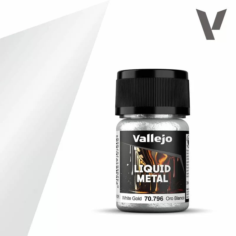 Vallejo Model Colour Liquid Metal - White Gold (Single Bottle 35ml)