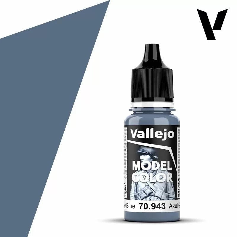 Vallejo Model Colour - Grey Blue Paint (Single Bottle 18ml)