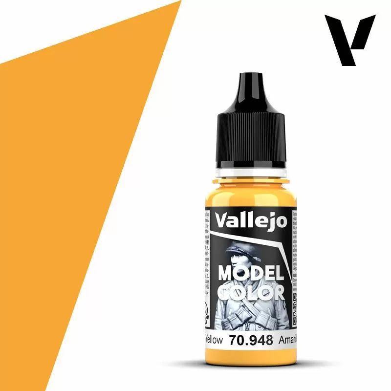 Vallejo Model Colour - Golden Yellow Paint (Single Bottle 18ml)