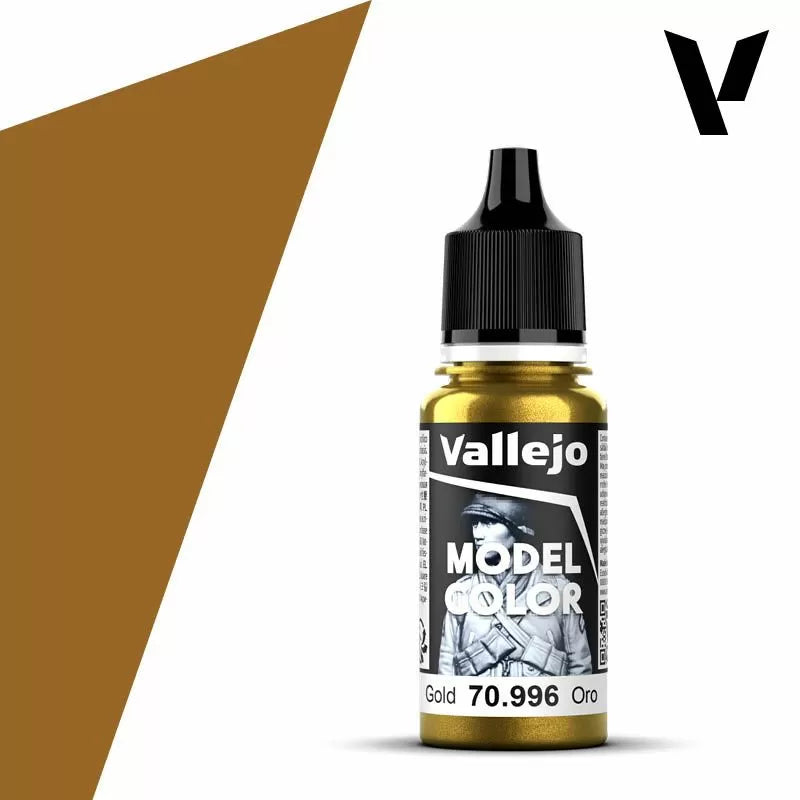 Vallejo Model Colour - Gold Paint (Single Bottle 18ml)