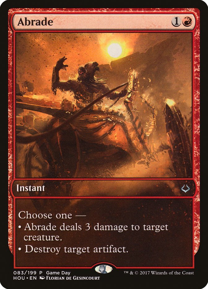 Abrade (Game Day) [Hour of Devastation Promos] - Bea DnD Games