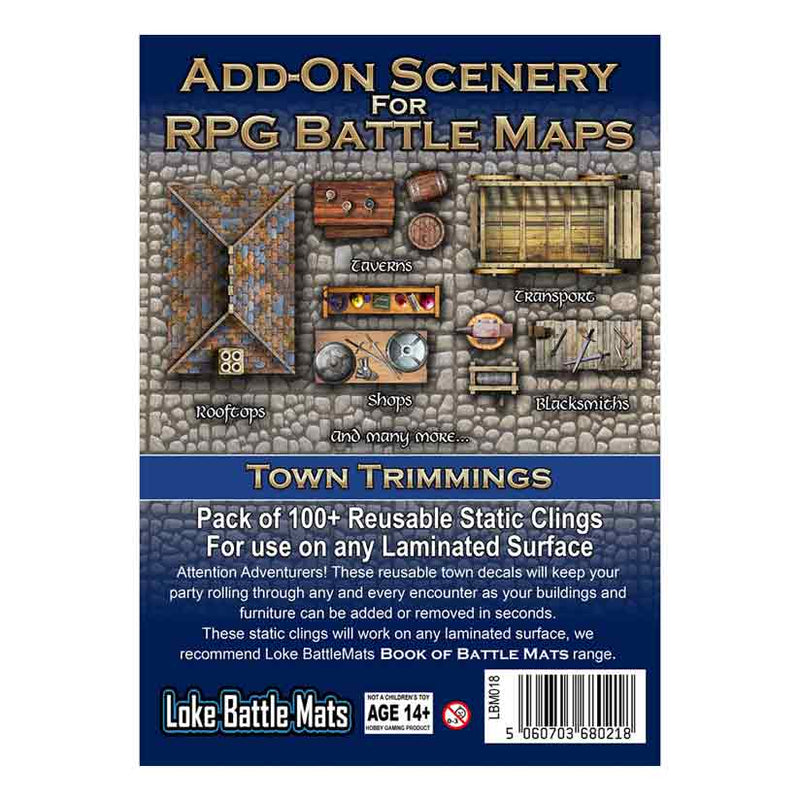 Add on Scenery for RPG Battle Maps - Town Trimmings - Bea DnD Games