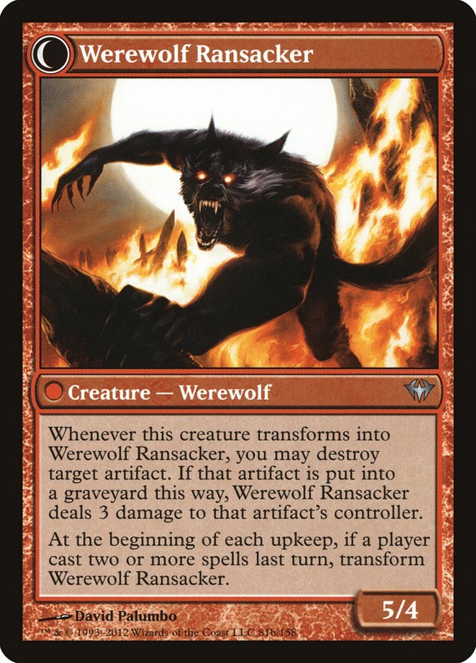 Afflicted Deserter // Werewolf Ransacker [Dark Ascension] - Bea DnD Games