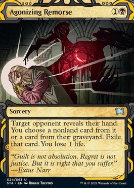 Agonizing Remorse (Foil Etched) [Strixhaven: School of Mages Mystical Archive] - Bea DnD Games