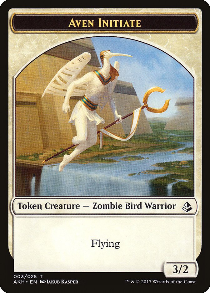 Aven Initiate Token [Amonkhet Tokens] - Bea DnD Games