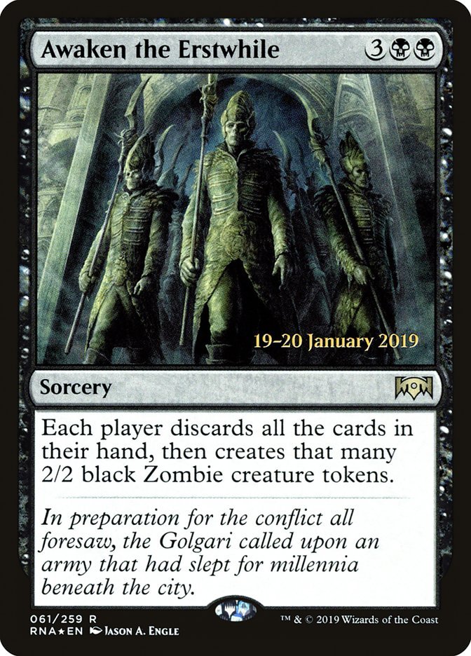 Awaken the Erstwhile [Ravnica Allegiance Prerelease Promos] - Bea DnD Games