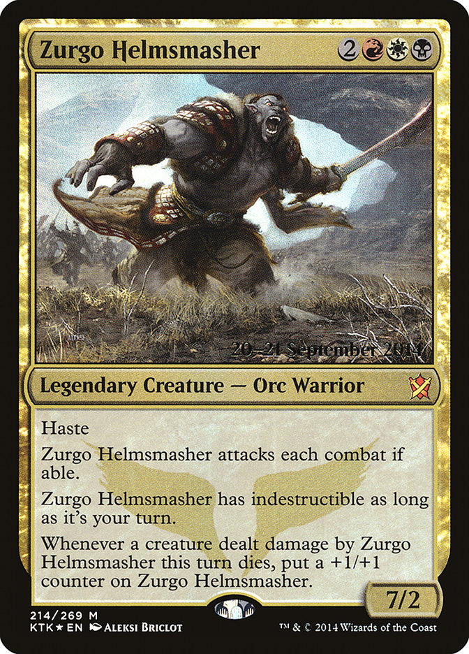 Zurgo Helmsmasher [Khans of Tarkir Prerelease Promos]