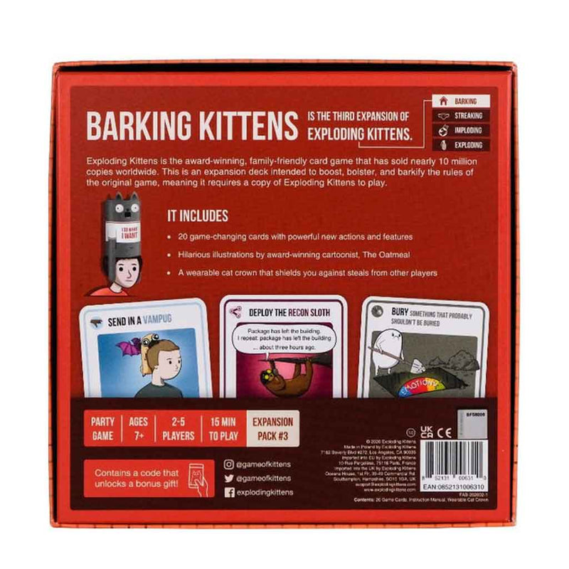 Barking Kittens (An Exploding Kittens Expansion) - Bea DnD Games