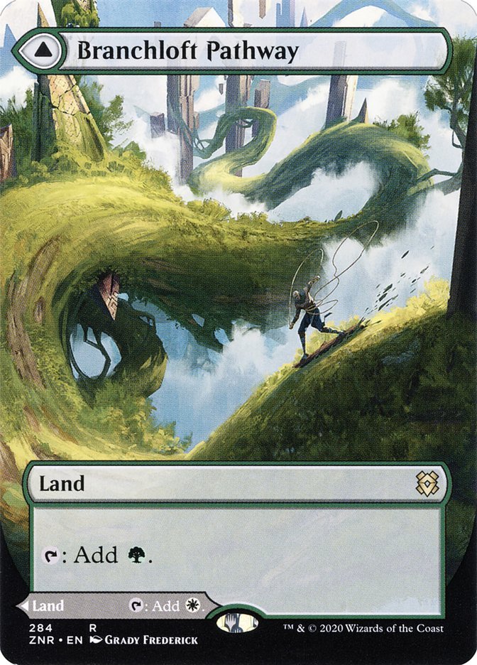 Branchloft Pathway // Boulderloft Pathway (Borderless Alternate Art) [Zendikar Rising] - Bea DnD Games