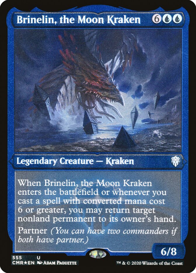 Brinelin, the Moon Kraken (Etched) [Commander Legends] - Bea DnD Games