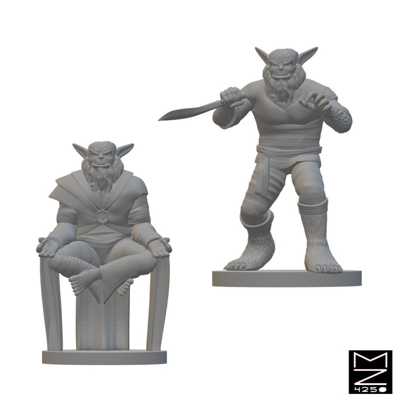 Bugbear Monks | BeaMini Unpainted RPG Miniatures - Bea DnD Games