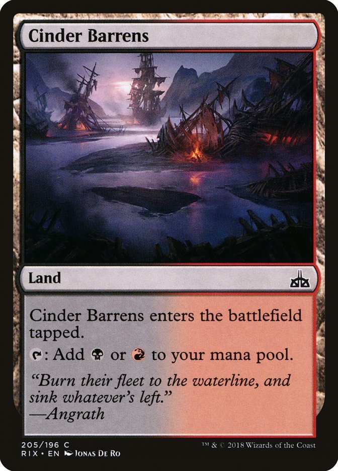 Cinder Barrens [Rivals of Ixalan] - Bea DnD Games