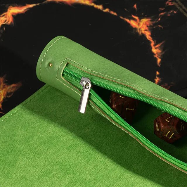 Dice Scroll (Dice Mat & Storage - Green) - Bea DnD Games