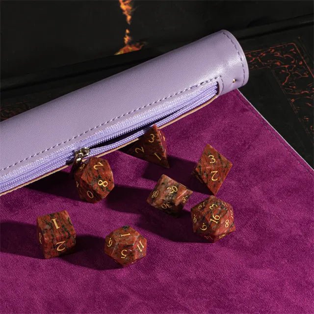 Dice Scroll (Dice Mat & Storage - Purple) - Bea DnD Games