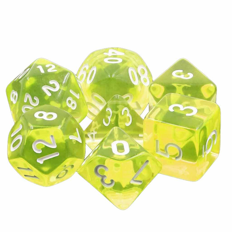 Divine Essence - 7 Piece Polyhedral Dice Set + Dice Bag - Bea DnD Games