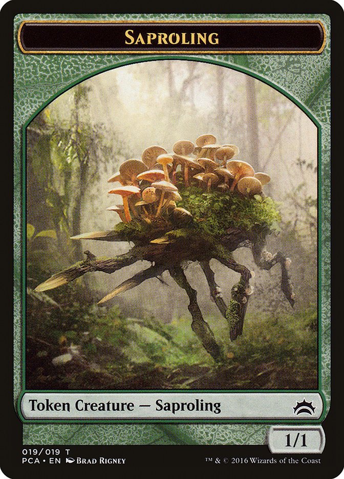 Dragon // Saproling Double-Sided Token [Planechase Anthology Tokens] - Bea DnD Games