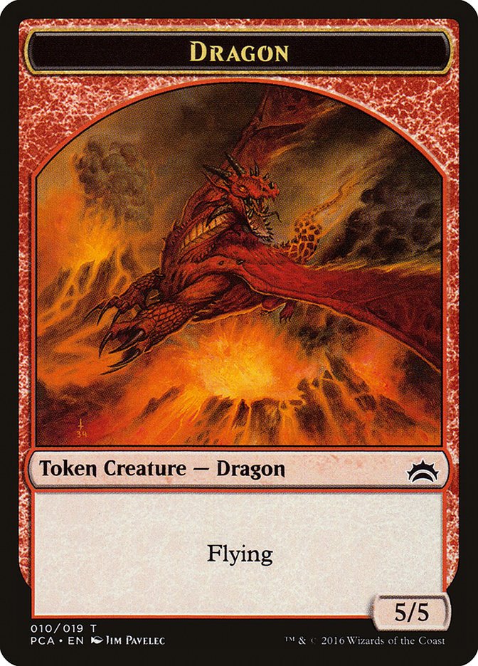 Dragon // Saproling Double-Sided Token [Planechase Anthology Tokens] - Bea DnD Games