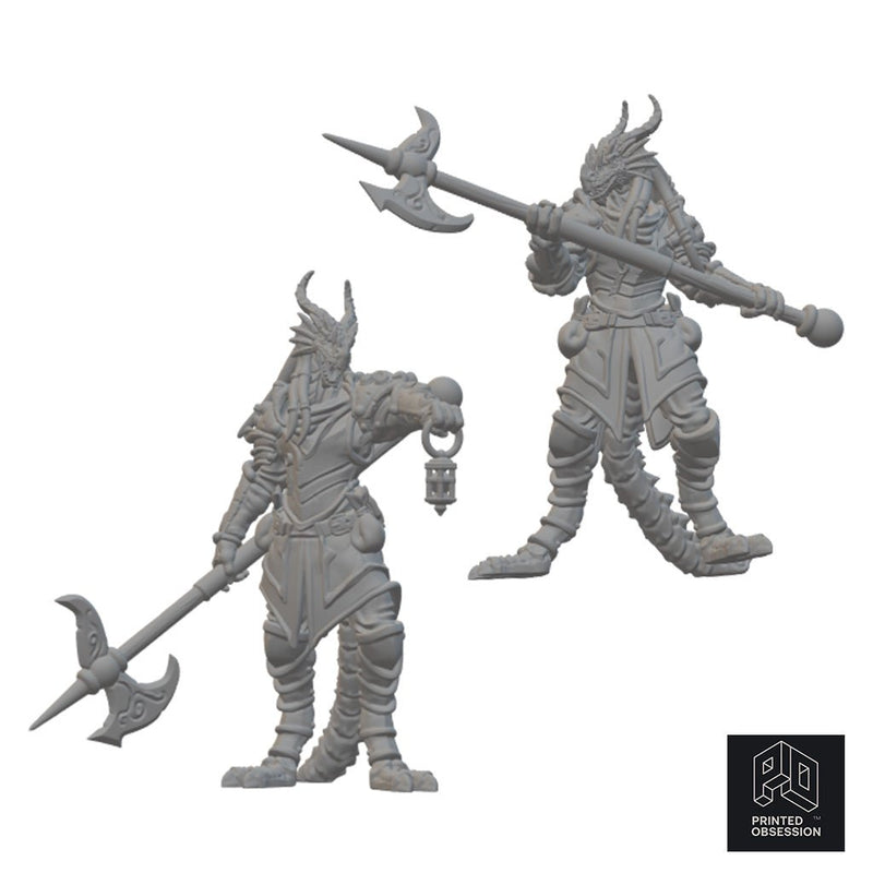 Dragonborn Guards | BeaMini Unpainted RPG Miniatures - Bea DnD Games