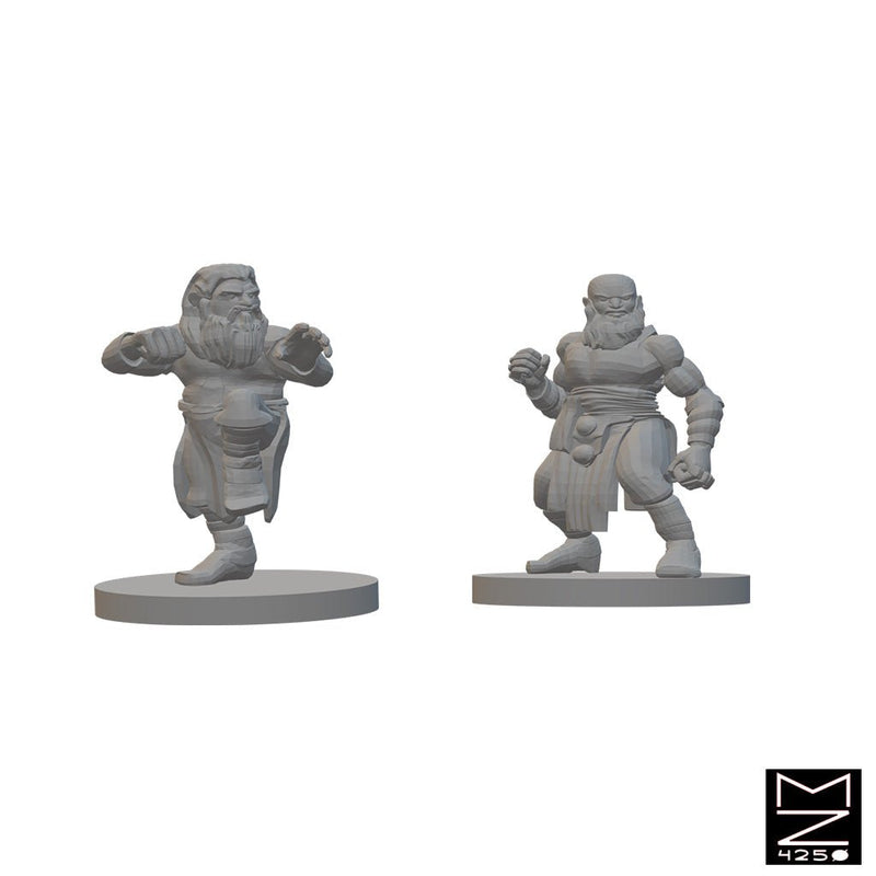 Dwarf Monks | BeaMini Unpainted RPG Miniatures - Bea DnD Games