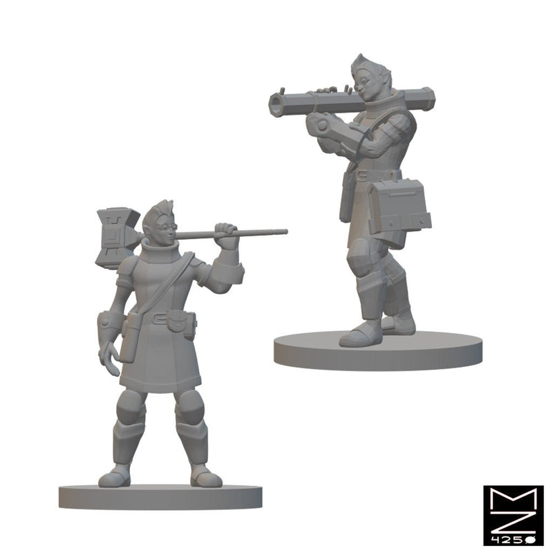 Elf Artificer | BeaMini Unpainted RPG Miniatures - Bea DnD Games