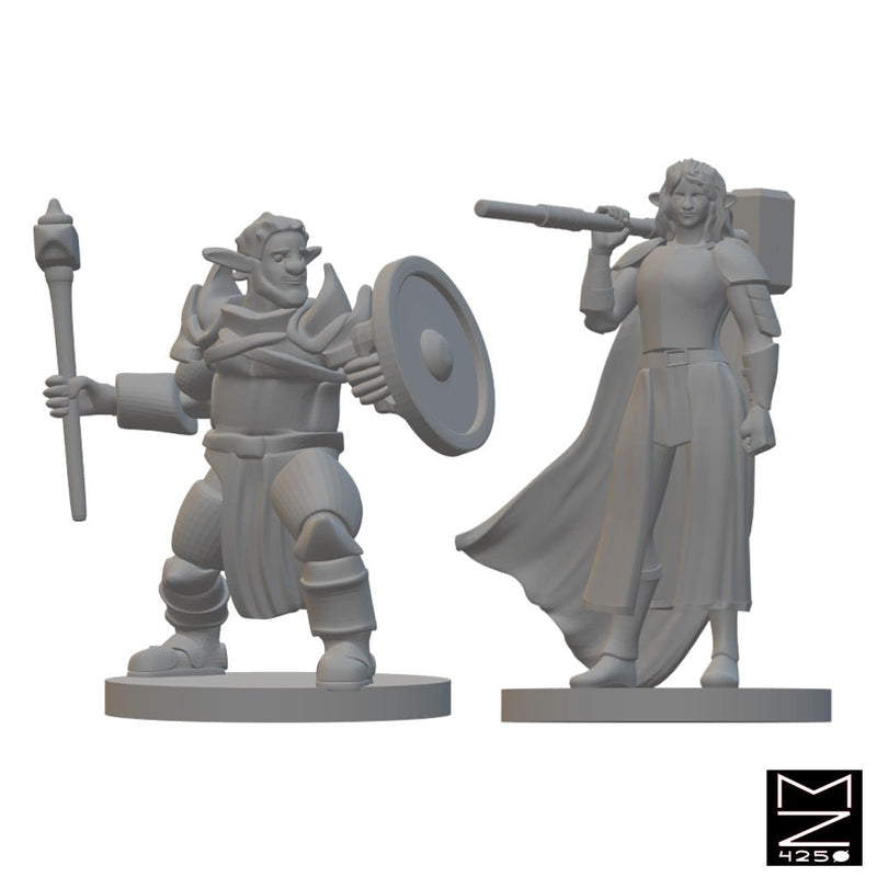 Firbolg Clerics | BeaMini Unpainted RPG Miniatures - Bea DnD Games