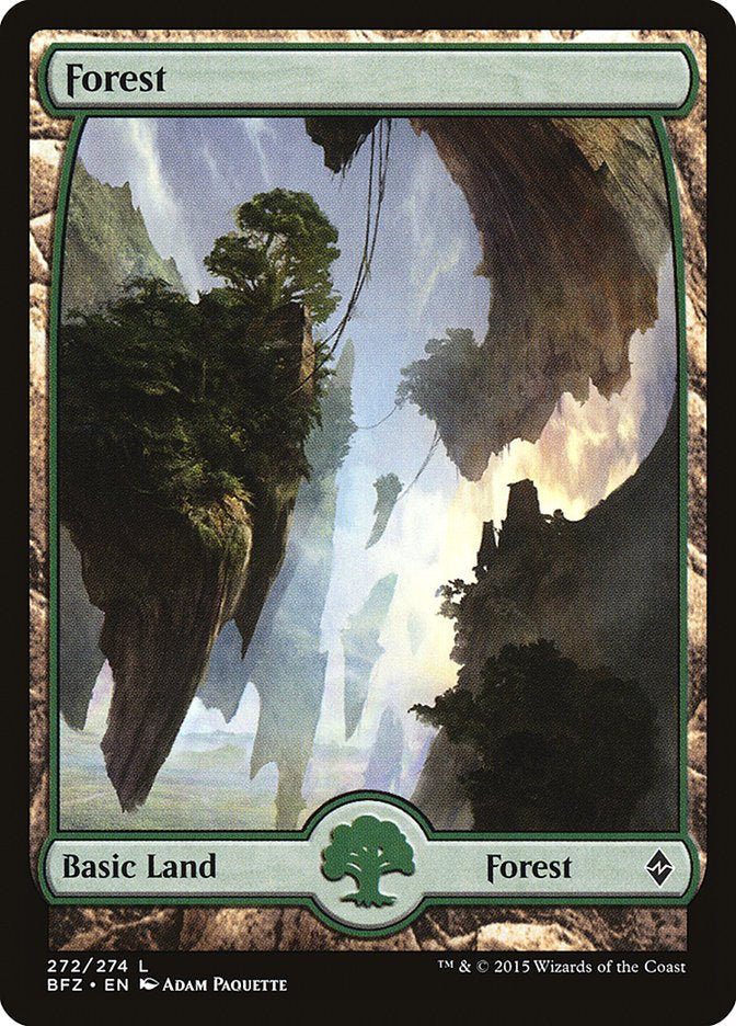 Forest (272) (Full Art) [Battle for Zendikar] - Bea DnD Games