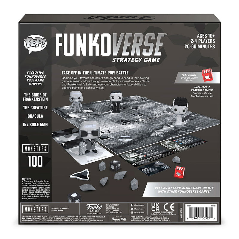 Funkoverse Universal Monsters 100 - 4 Pack Strategy Board Game - Bea DnD Games