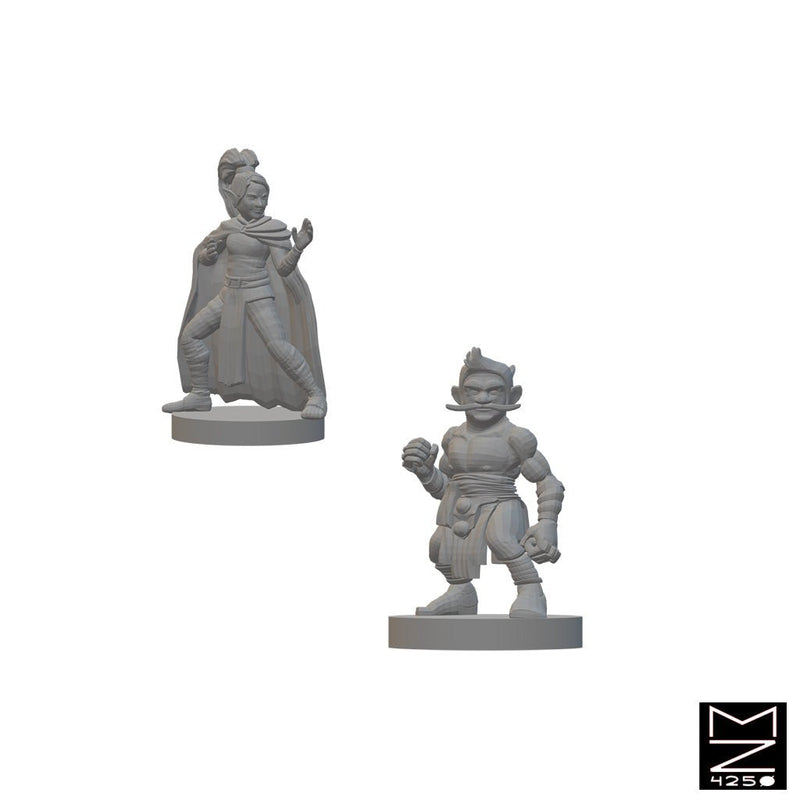 Gnome Monks | BeaMini Unpainted RPG Miniatures - Bea DnD Games