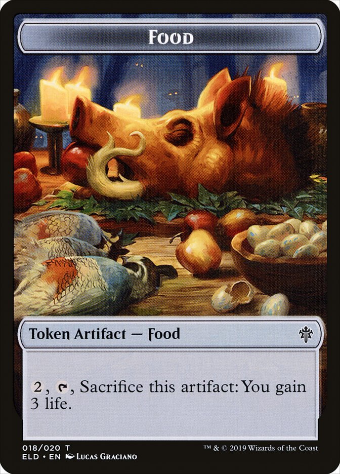 Goat // Food (18) Double-Sided Token [Throne of Eldraine Tokens] - Bea DnD Games