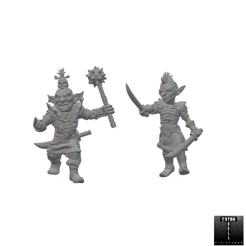 Goblin Fighters | BeaMini Unpainted RPG Miniatures - Bea DnD Games