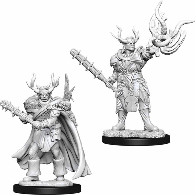 Half-Orc Male Druid Deepcuts Unpainted Miniatures - Bea DnD Games