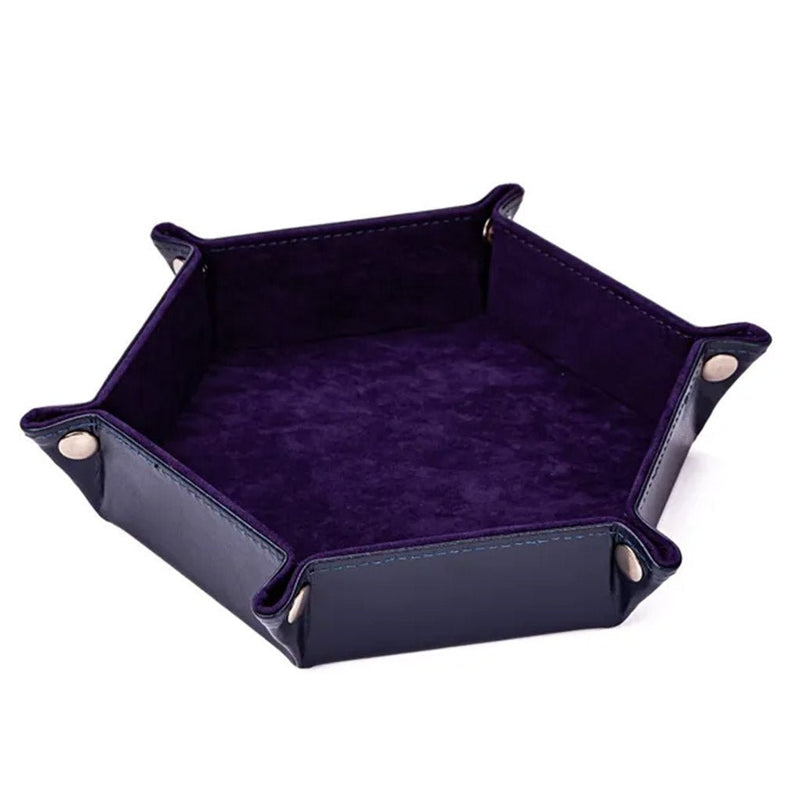 Hexagon Dice Tray - Dark Purple - Bea DnD Games