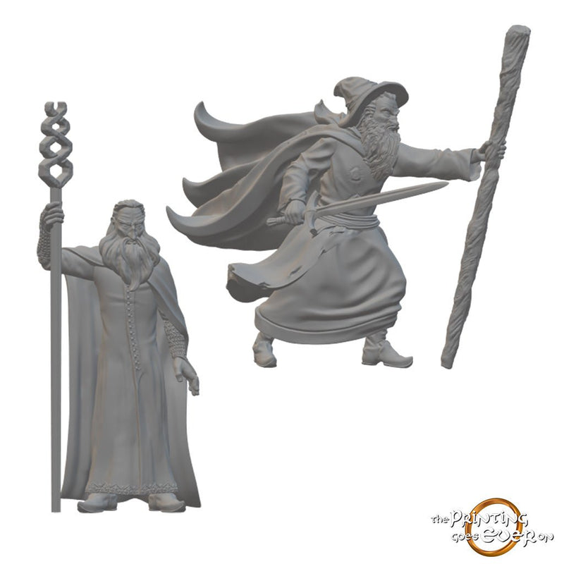 Human Wizards | BeaMini Unpainted D&D Miniatures - Bea DnD Games