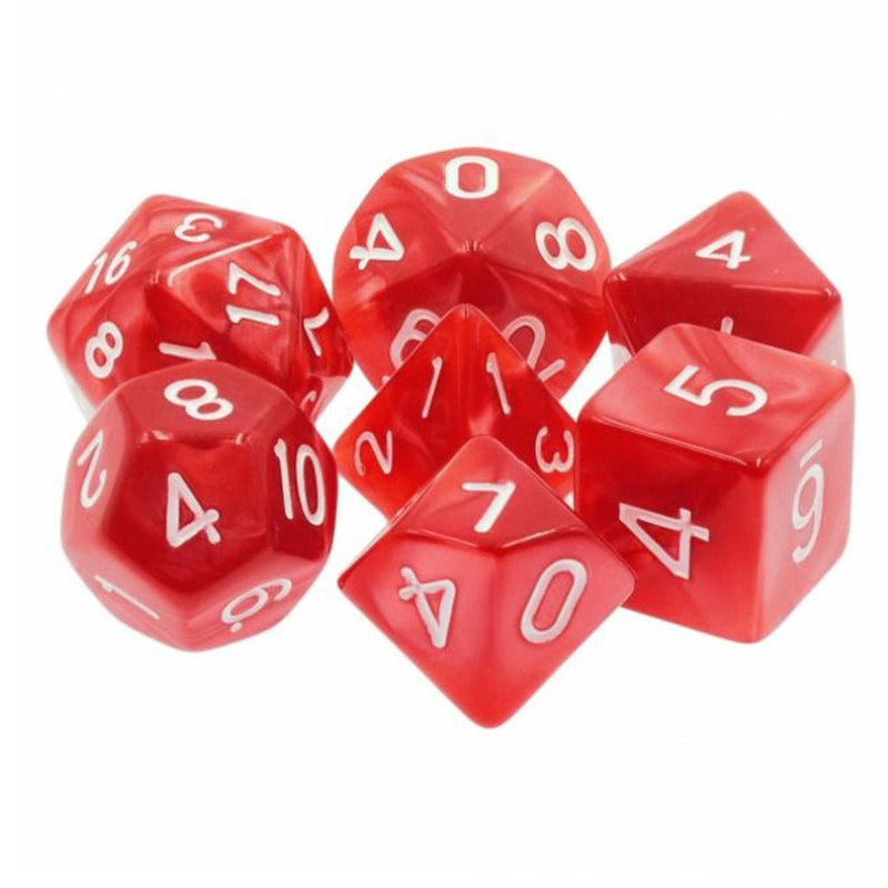 I Cast Fireball - 7 Piece Polyhedral Dice Set + Dice Bag - Bea DnD Games