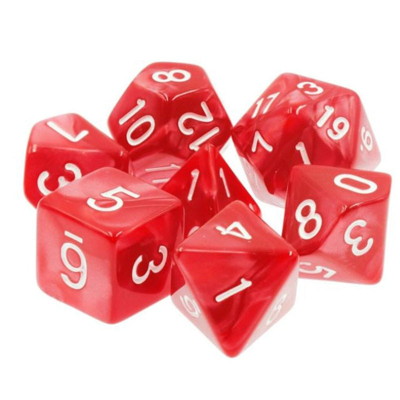 I Cast Fireball - 7 Piece Polyhedral Dice Set + Dice Bag - Bea DnD Games